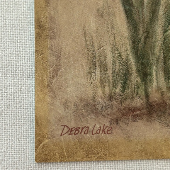 VTG Debra Lake Pink Blossoms Floral 8 x 10 Artist Print in Wood Gold Frame. - Picture 3 of 11